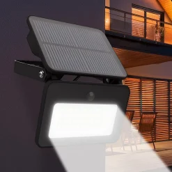 Projecteur extérieur solaire à LED avec détecteur de mouvement - 1000 lumens - IP65
