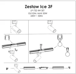 Projecteur 3F Light Prestige Ice noir 1 x GU10 1 pièce.