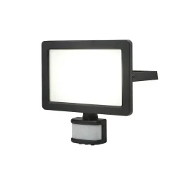 Projecteur LED à détection Lucan 3000lm 30W IP65 GoodHome noir