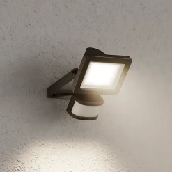 Projecteur LED à détection Lucan 1000lm 10W IP65 GoodHome noir