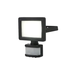 Projecteur LED à détection Lucan 1000lm 10W IP65 GoodHome noir