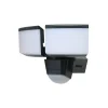 Projecteur LED à détection Security 2X10W 1600lm 20W IP44 GoodHome gris anthracite