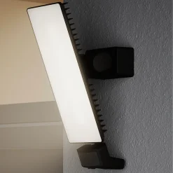 Projecteur LED à détection Davern 5000lm 50W IP65 GoodHome noir