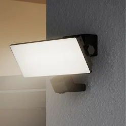 Projecteur LED à détection Davern 5000lm 50W IP65 GoodHome noir