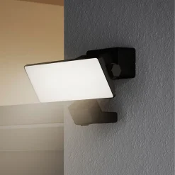 Projecteur LED à détection Davern 3000lm 30W IP65 GoodHome noir