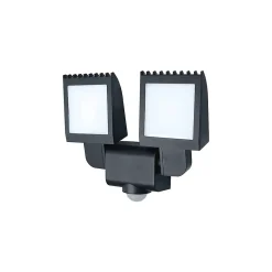 Projecteur LED à détection Parksville 2600lm 30W IP44 GoodHome noir