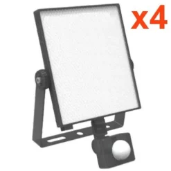 Projecteur LED Connecté WiFi RGBW 20W IP44 avec Détecteur de Mouvement (Lot de 4) - SILAMP