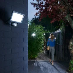 Projecteur LED extérieur détecteur de mouvement noir IP65 1150lm 10W GoodHome, Lucan