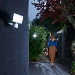 Projecteur LED extérieur détecteur de mouvement blanc IP65 1150lm 10W GoodHome, Lucan