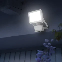 Projecteur LED extérieur détecteur de mouvement blanc IP65 1150lm 10W GoodHome, Lucan