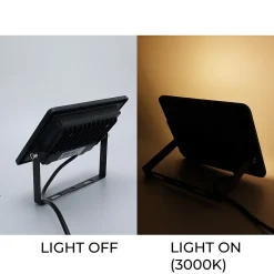 Projecteur LED Extérieur IP65 Imperméable 50W 4750Lm 3000K Lumière Chaude pour Maison Garage Jardin Terrasse Champ