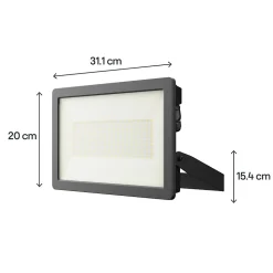 Projecteur LED extérieur noir 100 W 15 000 lm IP65, GoodHome Lucan
