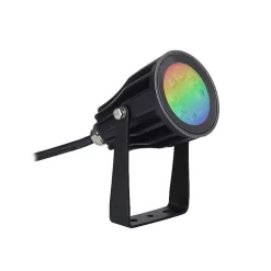 Projecteur LED Extérieur RGB+Blanc 6W IP66 Noir Dimmable