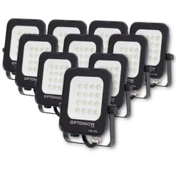 Projecteur LED Extérieur SMD 10W IP65 Noir (Pack de 10) - Blanc Chaud 2300K - 3500K - SILAMP