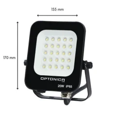 Projecteur LED Extérieur SMD 20W IP65 Noir (Pack de 10) - Blanc Froid 6000K - 8000K - SILAMP
