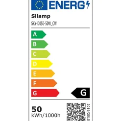 Projecteur LED Extérieur 50W IP65 No Flicker - BLEU GRIS (Pack de 5) - Blanc Neutre 4000K - 5500K - SILAMP