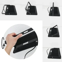 Projecteur LED Extérieur 150W Lumière Blanche Chaude 3000K 14250lm IP65 Angle 120 Support Réglable Boîtier en Aluminium