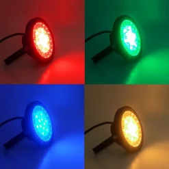 Projecteur LED Extérieur 15W RGB + Blanc IP66 Noir Télécommande