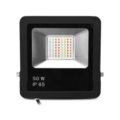 Projecteur LED Extérieur 50W - RGB - IP65 - Noir - Télécommande HF