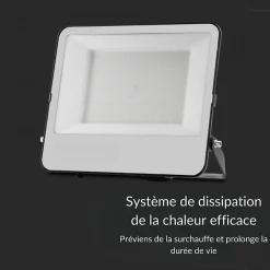 Projecteur LED Gris 200W 185lm/W - Blanc Froid 6000K - 8000K - SILAMP