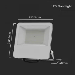 Projecteur LED Gris 100W 185lm/W - Blanc Froid 6000K - 8000K - SILAMP