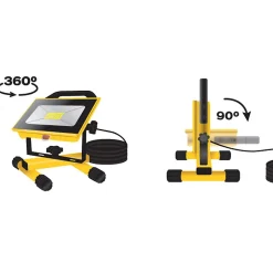 Projecteur LED portable 30W 2700Lm 6500K Extérieur/Intérieur IP65 ASLO