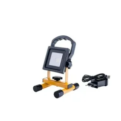 Projecteur LED Rechargeable 10W Portable IP44 Phare JAUNE - Blanc Froid 6000K - 8000K - SILAMP