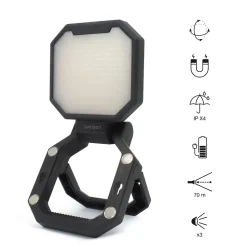 Projecteur LED rechargeable 2000 lumens 3 modes d'éclairage fonction batterie externe - Avidsen - 103674