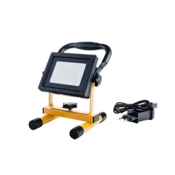 Projecteur LED Rechargeable 20W Portable IP44 JAUNE - Blanc Froid 6000K - 8000K - SILAMP