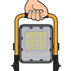 Projecteur LED rechargeable 30W 1200Lm 6000K Extérieur/Intérieur 3 modes Autonomie 4-12h ASLO