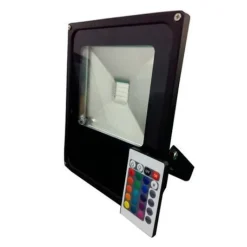 Projecteur LED RGB 10W Extérieur IP66 Plat NOIR - SILAMP