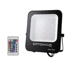 Projecteur LED RGB 50W Extérieur IP66 Plat NOIR - SILAMP