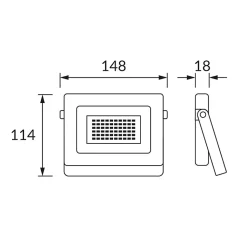 Projecteur LED RGBW 20W IP65 Noir - SILAMP