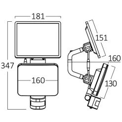 Projecteur LED 15W avec panneau solaire déporté et détecteur