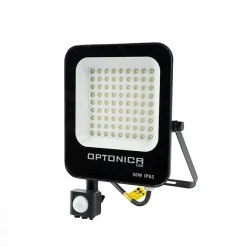 Projecteur LED 50W Détecteur de Mouvement Crépusculaire Extra Plat IP65 NOIR - Blanc Neutre 4000K - 5500K - SILAMP