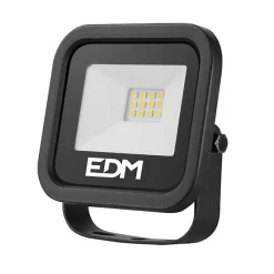 Projecteur LED 10W 800lm 4000K Lumière du Jour Noir - EDM Blackseries