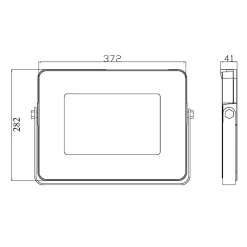 Projecteur LED 200W Noir Etanche IP65 Forte luminosité 22000 Lumens Blanc froid 6400K garage jardin terrain de sport