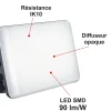 Projecteur LED 30W/IP65/2550lm/4000K connexion direct - sans câble - garantie 5 ans