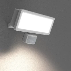 Projecteur mural LED extérieur blanc 30 W 3750 lm détecteur de mouvement IP65, GoodHome Davern