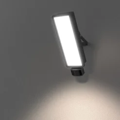 Projecteur mural LED extérieur noir 50 W 6250 lm détecteur de mouvement IP65, GoodHome Davern