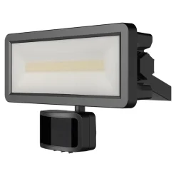 Projecteur mural LED extérieur noir 20 W 2250 lm détecteur de mouvement IP65, GoodHome Davern