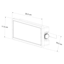 Projecteur mural LED extérieur blanc 50 W 6250 lm sans détecteur IP65, GoodHome Davern
