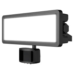 Projecteur mural LED extérieur noir 30 W 3750 lm détecteur de mouvement IP65, GoodHome Davern