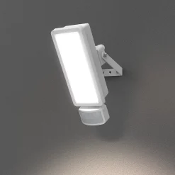 Projecteur mural LED extérieur blanc 20 W 2250 lm détecteur de mouvement IP65, GoodHome Davern