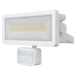 Projecteur mural LED extérieur blanc 20 W 2250 lm détecteur de mouvement IP65, GoodHome Davern