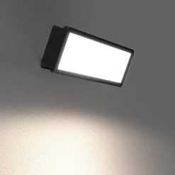 Projecteur mural LED extérieur noir 50 W 6250 lm sans détecteur IP65, GoodHome Davern