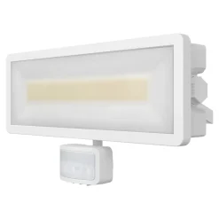 Projecteur mural LED extérieur blanc 50 W 6250 lm avec détecteur PIR IP65, GoodHome Davern