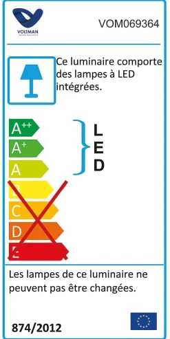 Projecteur plat + détecteur mouvement IP65 3000lm - Voltman