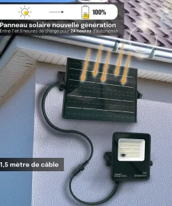 Projecteur Solaire avec Détecteur de Mouvement IP65 1000lm - Groupe DDC