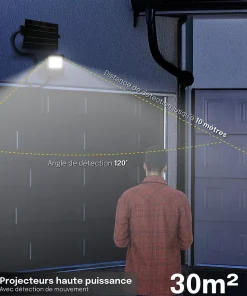 Projecteur Solaire avec Détecteur de Mouvement IP65 1500lm - Groupe DDC